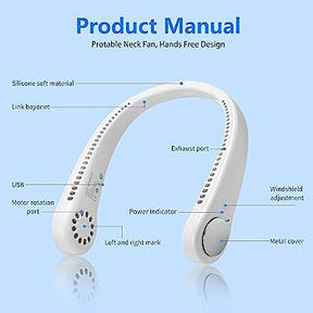 Rechargeable Portable Hanging Neck Fan