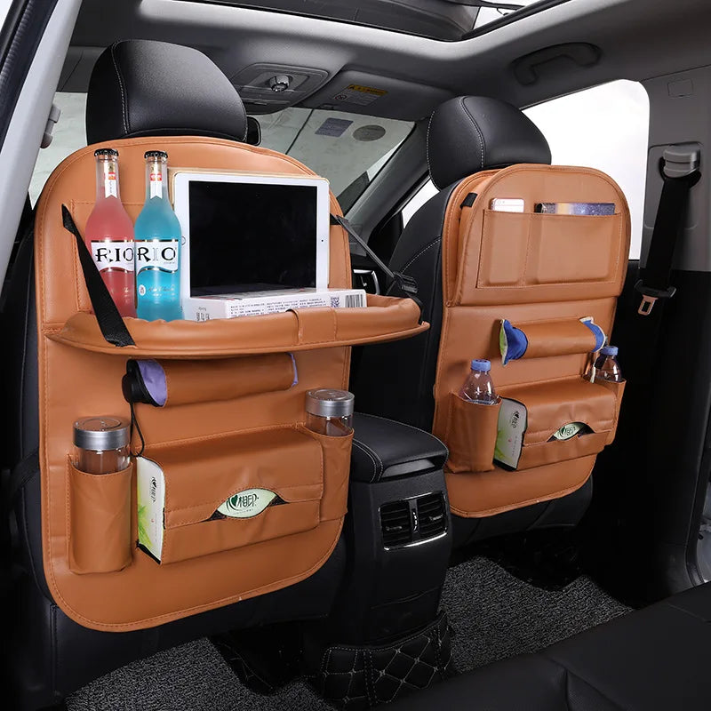 Pure Leather Car Back Seat Organizer