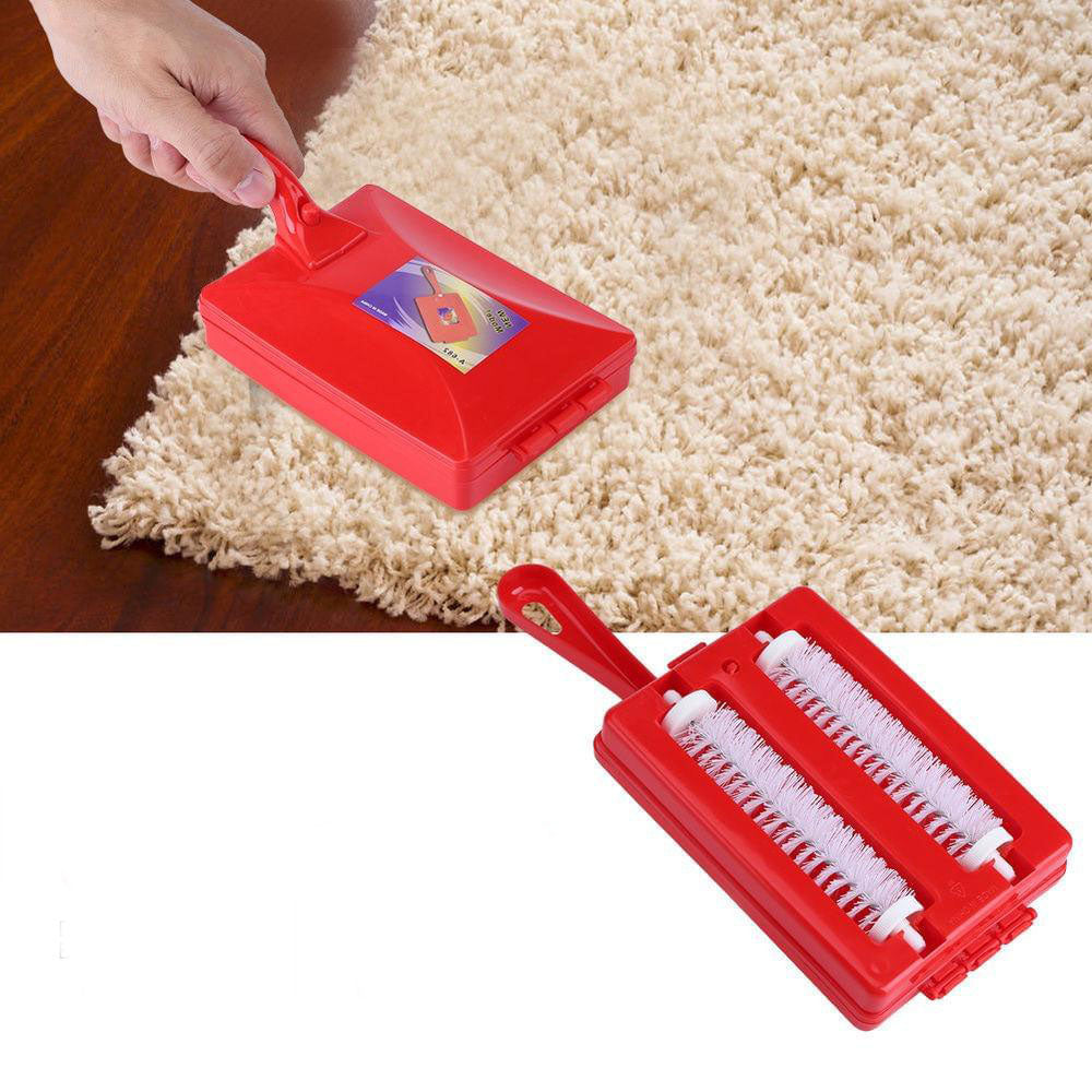 2 Brushes Heads Handheld Carpet Table Sweeper Crumb Brush Cleaner Roller - REVEL.PK