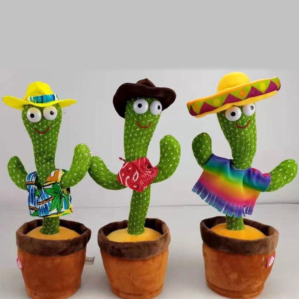 Dancing Cactus Toy with Recording – Rechargeable Talking Singing Cactus - REVEL.PK