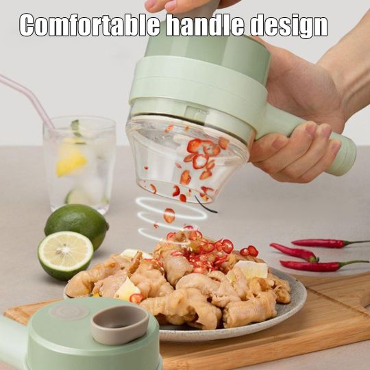 Rechargeable 4 In 1 Handheld Vegetable Cutter Chopper