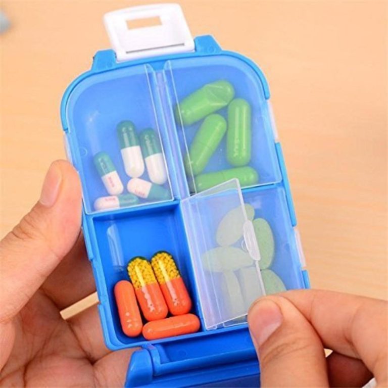 7 Compartment Pill Box Medicine Tablet Organizer