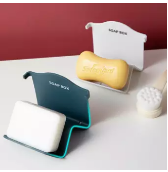 Pack of 3-Self Adhesive Wall Mounted Double Layer Soap Holder