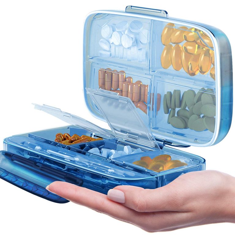 7 Compartment Pill Box Medicine Tablet Organizer
