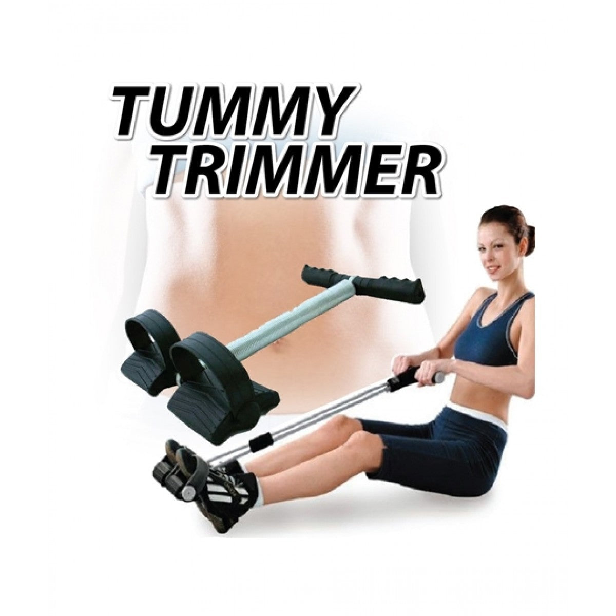 High Quality Tummy Trimmer Single Spring Home And Gym Exercise Helper Weight Loss Machine - REVEL.PK