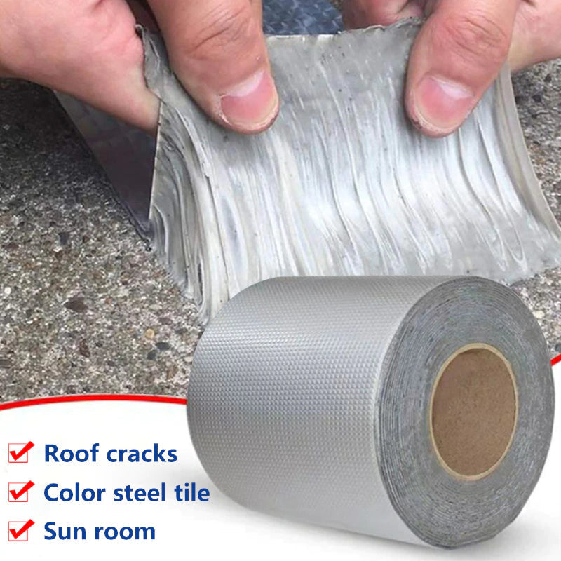 Aluminum Foil Thickened Butyl Waterproof Tape Roof Duct Repair Adhesive Tape 1.5M - REVEL.PK