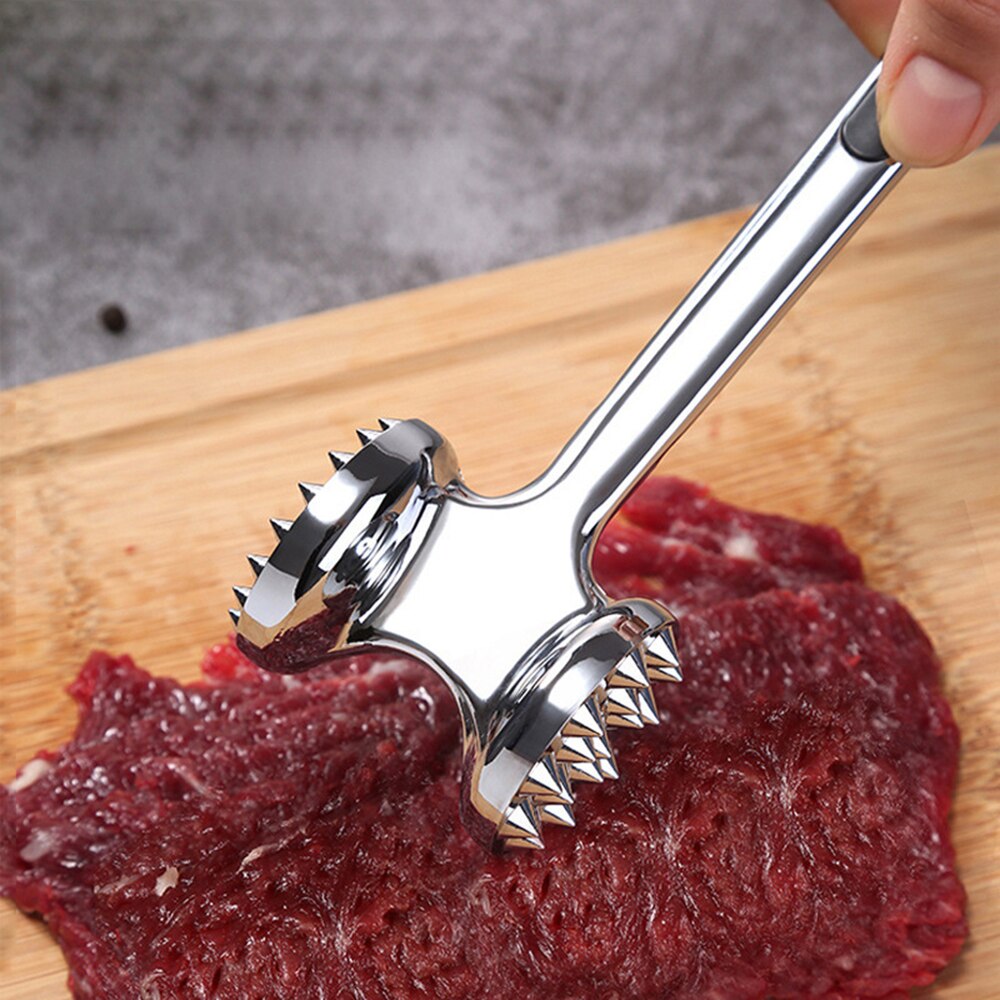 Meat Mallet Tenderizer Steak Hammer Kitchen Tool Aluminum Metal Sliver - REVEL.PK