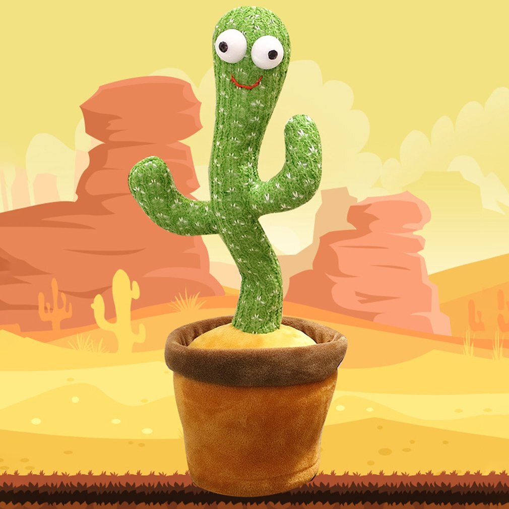 Dancing Cactus Toy with Recording – Rechargeable Talking Singing Cactus - REVEL.PK