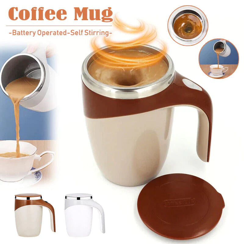 Stainless Steel Mixing Cup, Automatic Magnetic self Stirring Coffee Mug