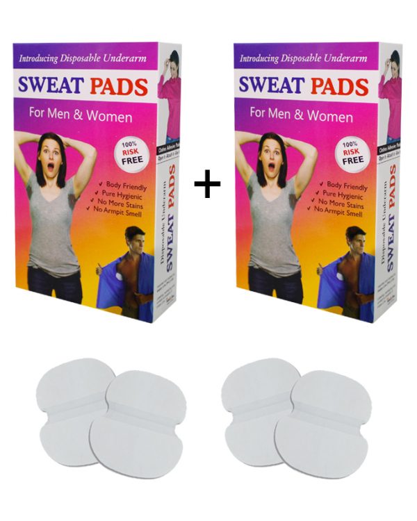 Large Disposable Underarm Sweat Pads for Women and Men, Sweat-Absorbing Pads Comfortable Unflavored, Non Visible - REVEL.PK
