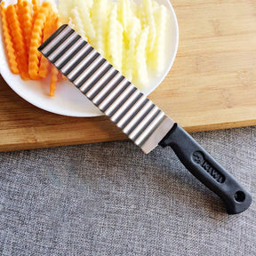 (Pack of 2) French Fry Cutters Stainless Steel Wave Knife Potato Cutting Machine Corrugated Knife Cutting French Fries Corrugated Cutter - REVEL.PK
