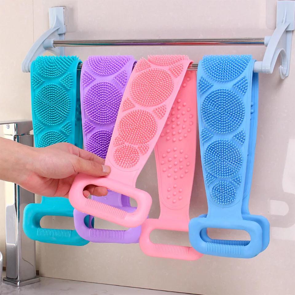 (Pack of 2) High Quality Silicone Bath Body Brush Soft Rubbing Exfoliating Massage For Shower - REVEL.PK