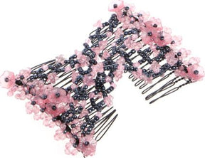 (Pack of 2) Magic Hair Clip Beads Stretchy Double Comb Hair Disk With Elastic - REVEL.PK