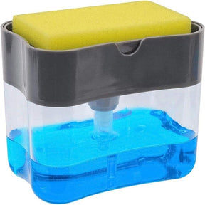2 IN 1 DISHWASH SOAP PUMP DISPENSER AND SPONGE HOLDER CADDY FOR DISHWASHING / KITCHEN / LIQUID SOAP