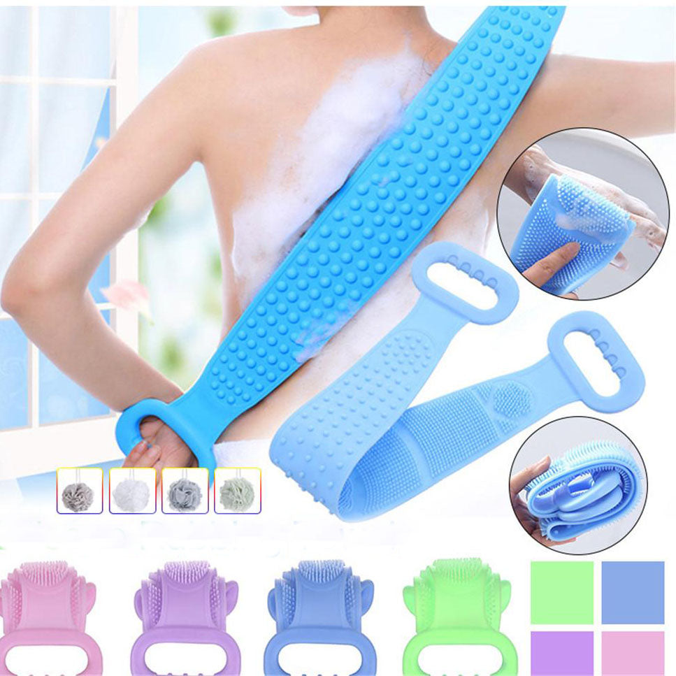 (Pack of 2) High Quality Silicone Bath Body Brush Soft Rubbing Exfoliating Massage For Shower - REVEL.PK