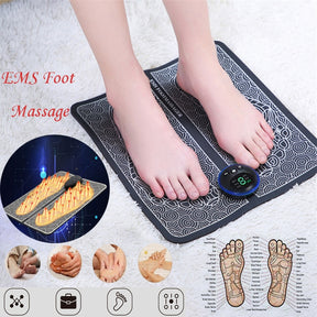Rechargeable Portable EMS Electric Foot Massage Pad Feet Simulator