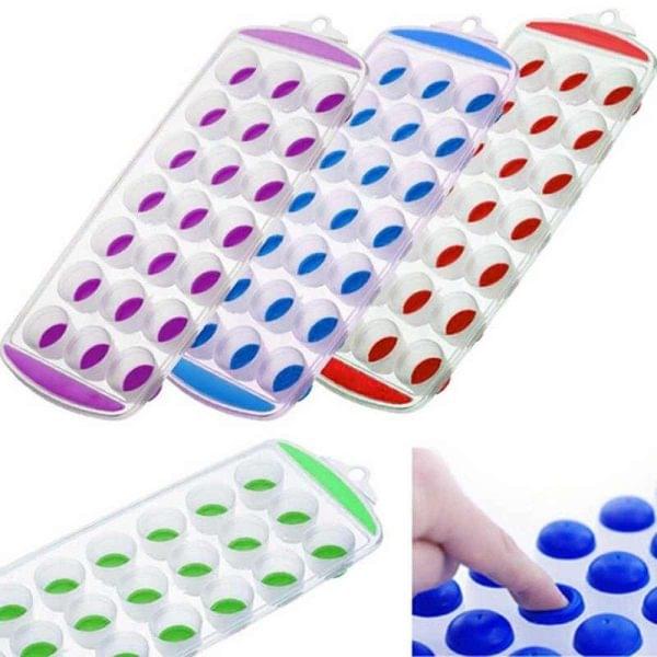 (Pack of 2) 21 Round Slots Diy Ice Cube Tray Summer Ice Mold Soft Silicone Ice Cream Tools - REVEL.PK