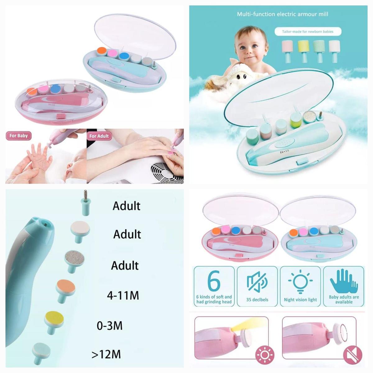 6 in 1 Baby Nail Clipper Nail Cutter Manicure & Pedicure - Newborn to Adult Portable Versatile Newborn Toddler Nail Care Clipper Toes Fingernails Care Trimmer Set