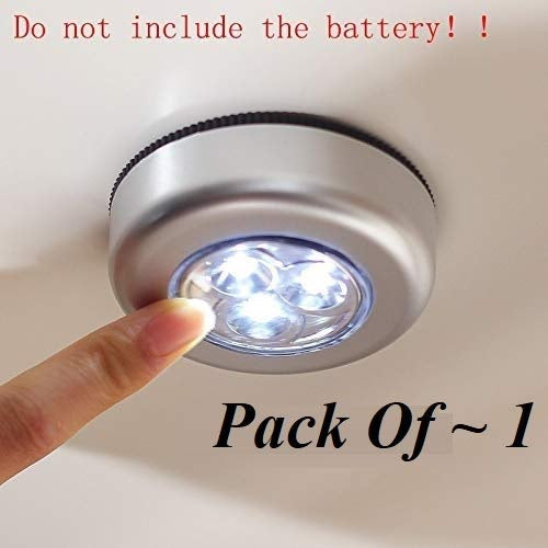 (Pack of 3) LED Clapping Lamp 3 LED Battery Powered Wireless Night Light Stick Tap Touch Push Security Closet Cabinet Kitchen Wall Lamp
