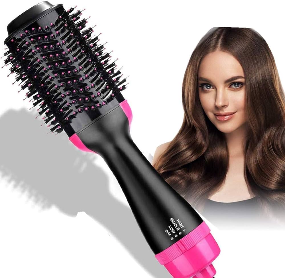 4-in-1 Electric Blow Hair Curler Dryer and Styler Comb Air Brush Straightener