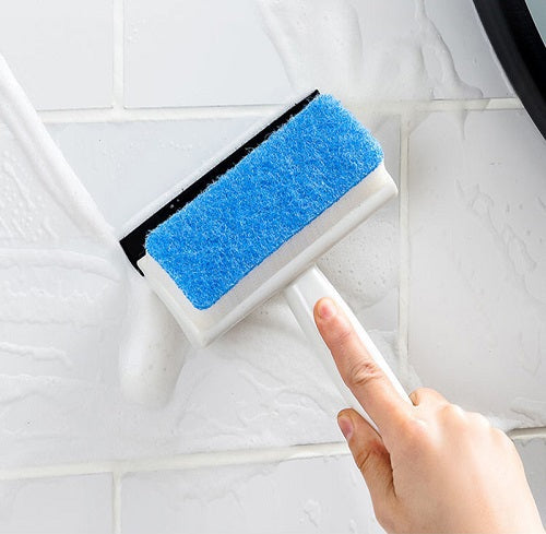 2 in 1 Sponge Mini Wiper Brush Scraping Washing Window Cleaner Wiper Brush Tool Squeegee Rubber Kitchen Car Glass Shower Cleaning