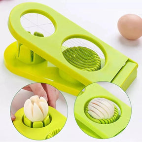 2 in 1 Plastic Egg Stainless Steel Cutter Egg Slicers