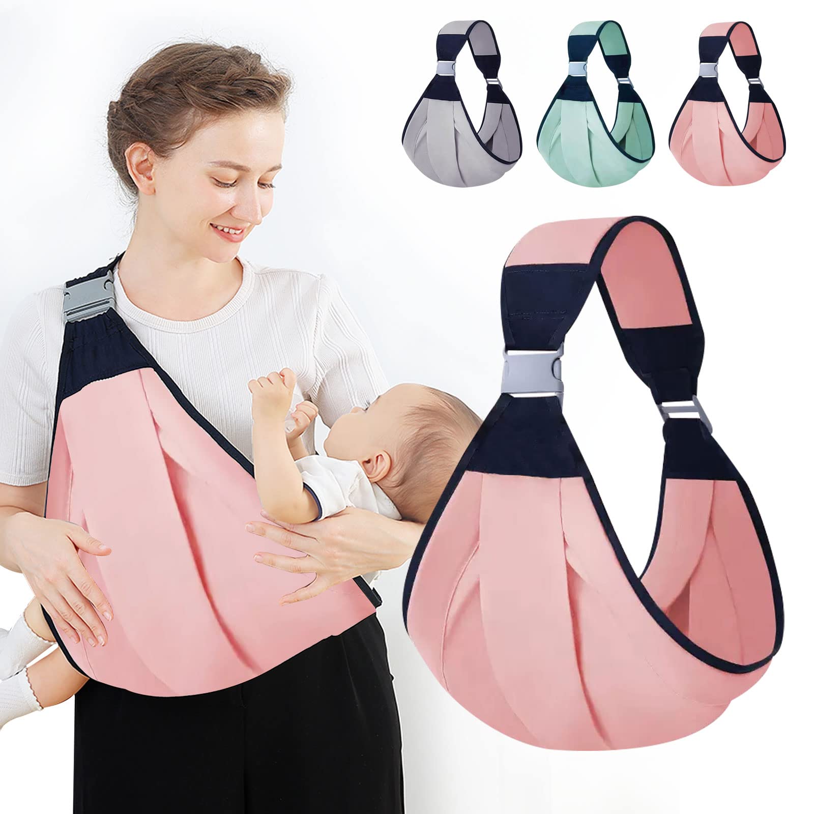 Baby Carrier Sling Wrap, Baby Carrier, Hands Free Baby Carrier, Adjustable 3D Baby Wrap Carrier