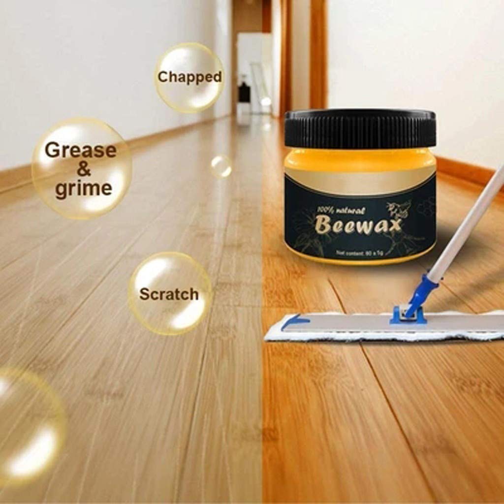 Beewax ,Furniture Polish ,Wood Seasoning Beewax - Wood Polish and Cleaner for Furniture Care (85g)  big size