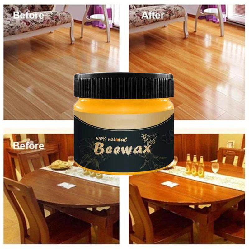 Beewax ,Furniture Polish ,Wood Seasoning Beewax - Wood Polish and Cleaner for Furniture Care (85g)  big size