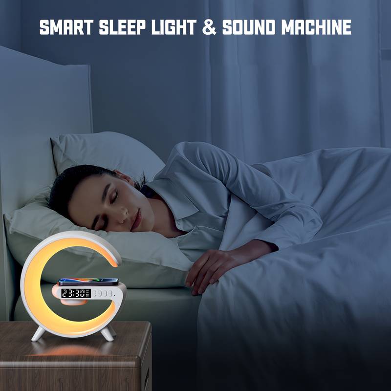 Multifunctional Lamp With Bluetooth Speaker Wireless Charger Sunrise Wake-up & Alarm Clock