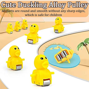 Small Ducks Climbing Toys, Electric Ducks Chasing Race Track Game Set, Playful Roller Coaster Toy with 7 Duck LED Flashing Lights & Music Button