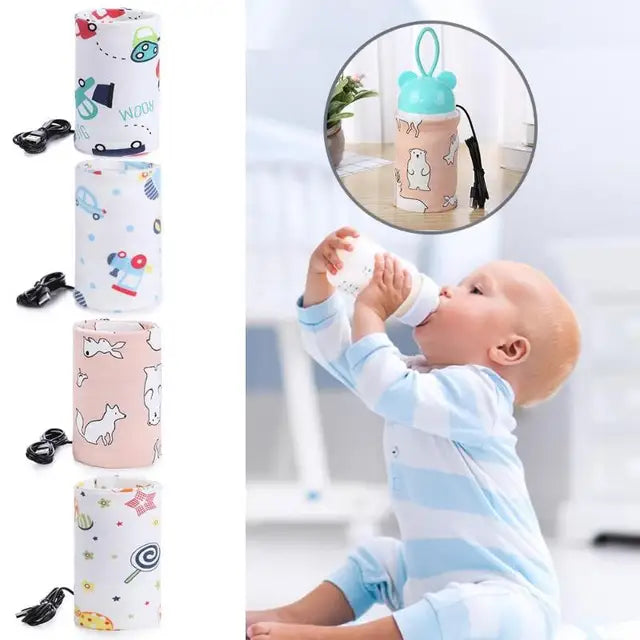 Portable USB Baby Bottle Warmer Outdoor Infant Milk Feeding Bottle Cover (free home delivery)