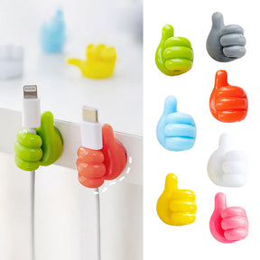 (Pack of 20) Silicone Thumb Hooks Clip Cable Holder