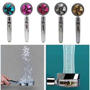 360 Degrees Rotating High Pressure Shower Heads, Handheld Turbo Fan Shower