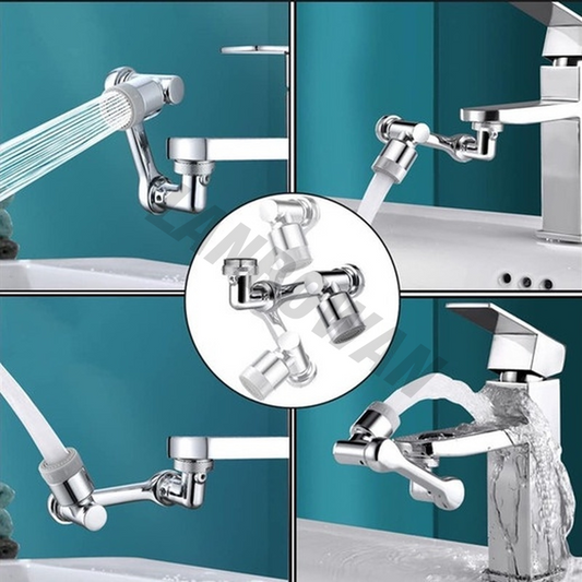 Universal 1080° Swivel Robotic Arm Extension Faucet Aerator Rotatable Foldable Faucet Sink Extender Plastic