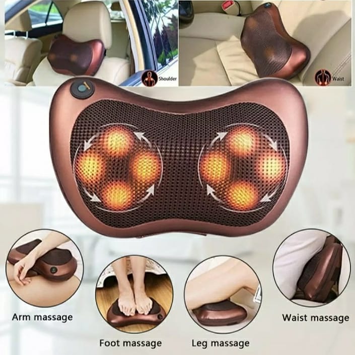 Multifunctional Body Pillow Massager With Heat, Deep Tissue Kneading, Electric Back Massager