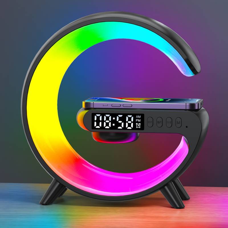 Multifunctional Lamp With Bluetooth Speaker Wireless Charger Sunrise Wake-up & Alarm Clock