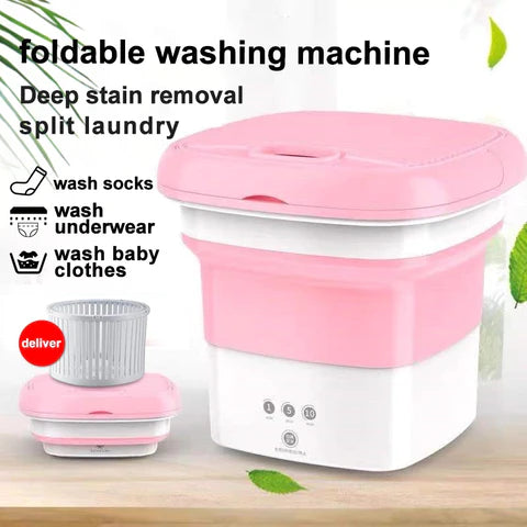 Portable Mini Folding Washing and Spin Dryer  Machine (Free home delivery)