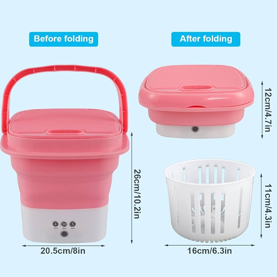 Portable Mini Folding Washing and Spin Dryer  Machine (Free home delivery)