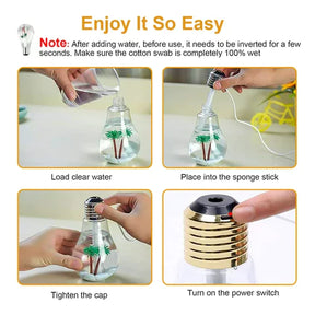 Bulb Humidifier / Aroma Diffuser / Air Purifier