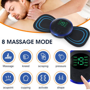 Rechargeable EMS Mini butterfly Massage Pad  for Muscle Stiffness Soreness and Stress