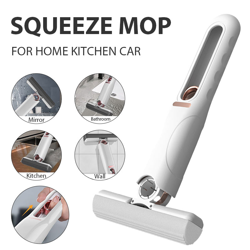 Portable Self-Squeeze Mini Mop for Floor Cleaning 180°Powerful Squeeze Mop