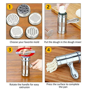 Creative Kitchen Stainless Steel Hand-cranking Noodle Press Manual Noodle Maker Pressure Surface Unit Pasta Machine
