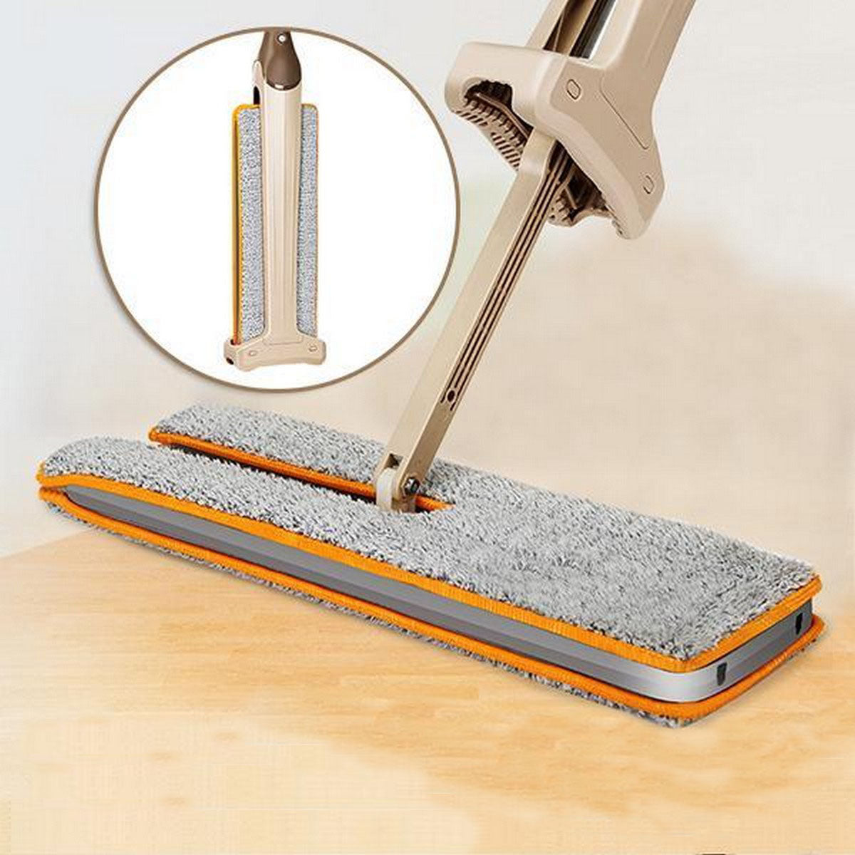Double Sided Lazy Mop With Self-Wringing Ability
