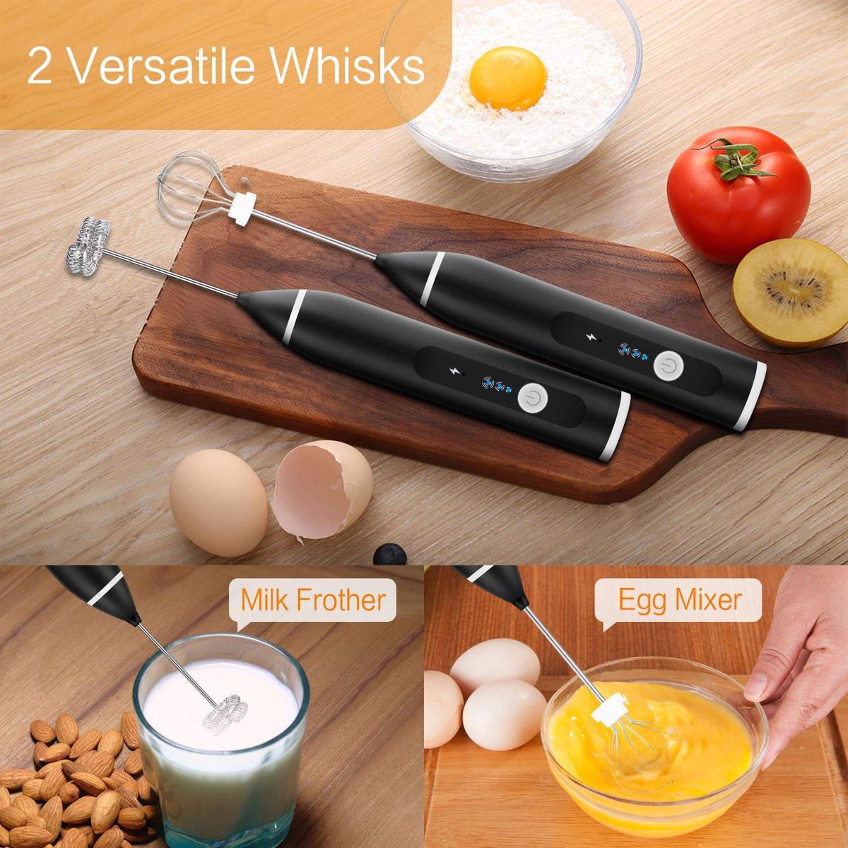 Rechargeable Coffee Beater & Egg Beater – Milk Frother Makes Perfect Foam – Milk & Coffee Whisk Mixer