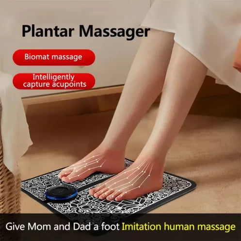 Rechargeable Portable EMS Electric Foot Massage Pad Feet Simulator