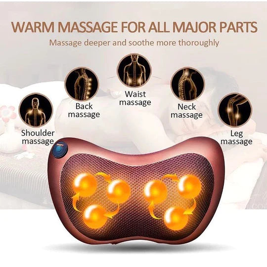 Multifunctional Body Pillow Massager With Heat, Deep Tissue Kneading, Electric Back Massager