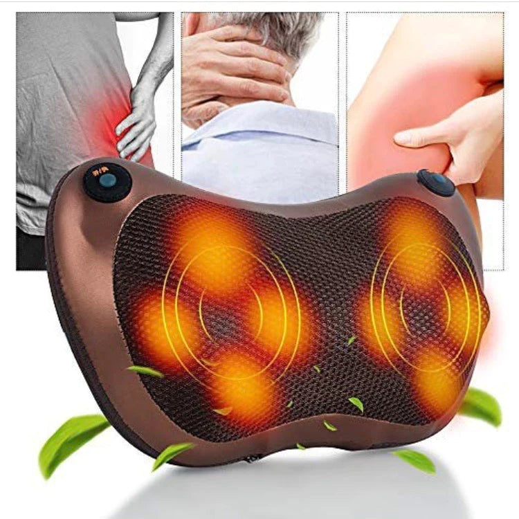 Multifunctional Body Pillow Massager With Heat, Deep Tissue Kneading, Electric Back Massager