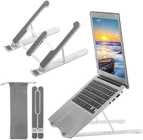 Laptop Stand - Foldable Non-slip Stand For Laptop And Tablet - Lightweight and Durable Plastic Laptop Stand