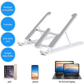 Laptop Stand - Foldable Non-slip Stand For Laptop And Tablet - Lightweight and Durable Plastic Laptop Stand
